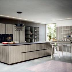 Spring Black Gola Kitchen With Library