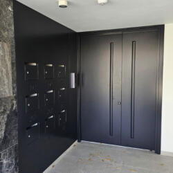 Michalis A Germanos Black External Door With Mailbox